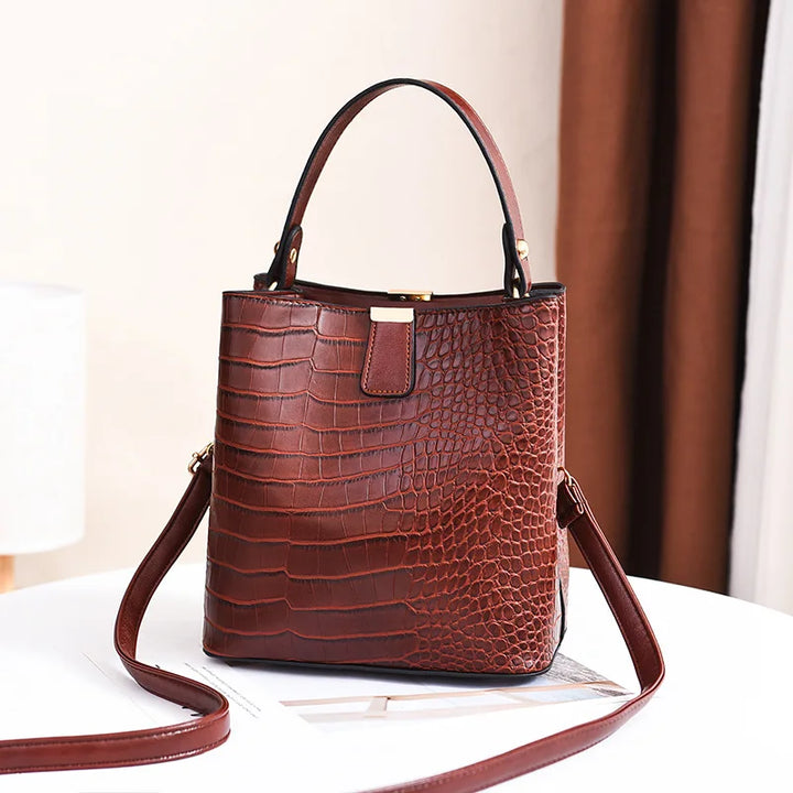 Sac à main vintage en cuir avec pierre, sac à bandoulière, sac à main mode pour femmes, grand sac à provisions