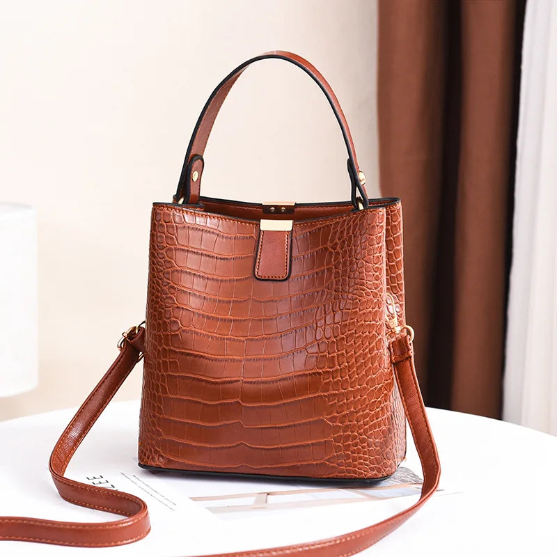 Sac à main vintage en cuir avec pierre, sac à bandoulière, sac à main mode pour femmes, grand sac à provisions