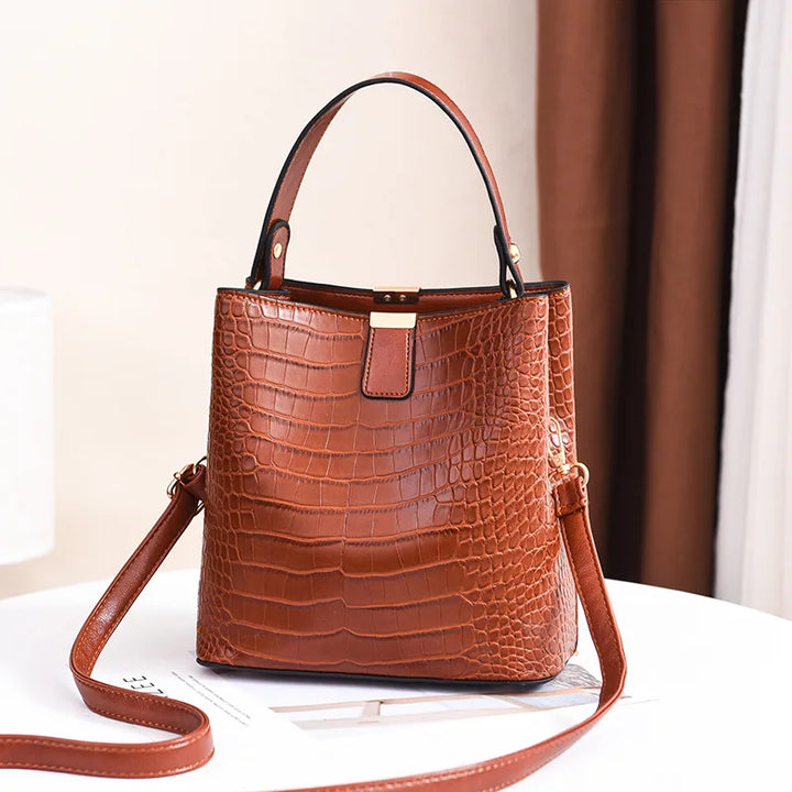 Sac à main vintage en cuir avec pierre, sac à bandoulière, sac à main mode pour femmes, grand sac à provisions