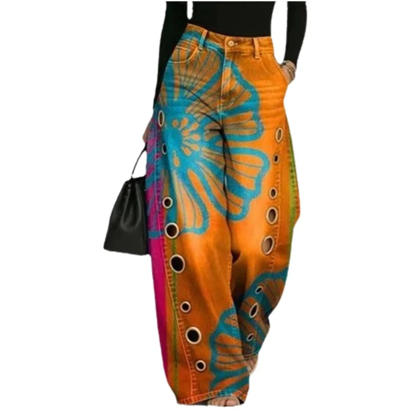 Jean large taille femme décontracté