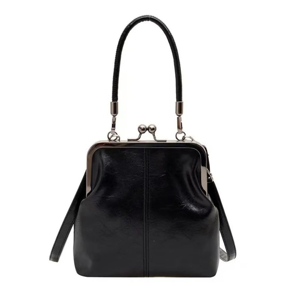 Sac à main pour femmes de style rétro, grande capacité, en cuir PU, sac à bandoulière