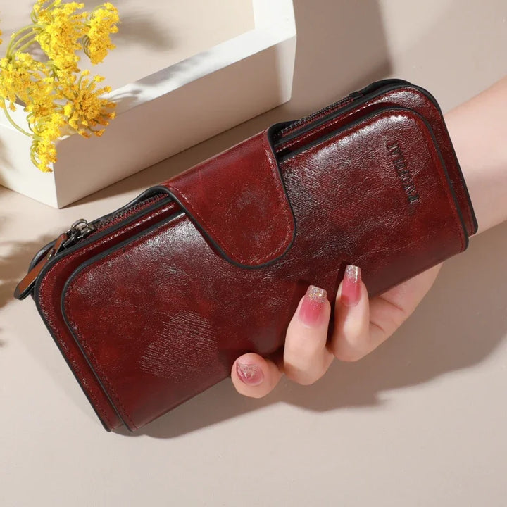 portefeuille long avec fermeture éclair, portefeuille en cuir PU de haute qualité, portefeuille pour cartes de crédit