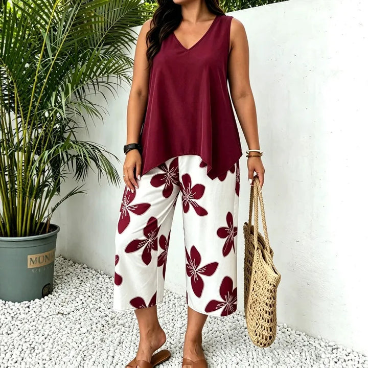 Ensembles deux pièces pour femme : tailleur-pantalon, chemisier, pantalon à jambes larges, tenues imprimées, chemise, ensemble long jusqu'au sol