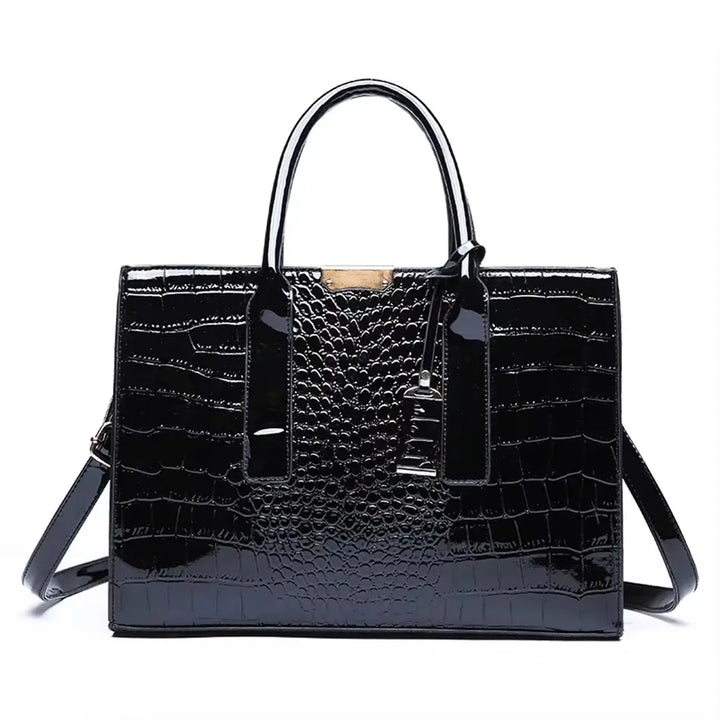 Sac bandoulière en cuir véritable 3 couches alligator pour femmes, sac à main de luxe designer