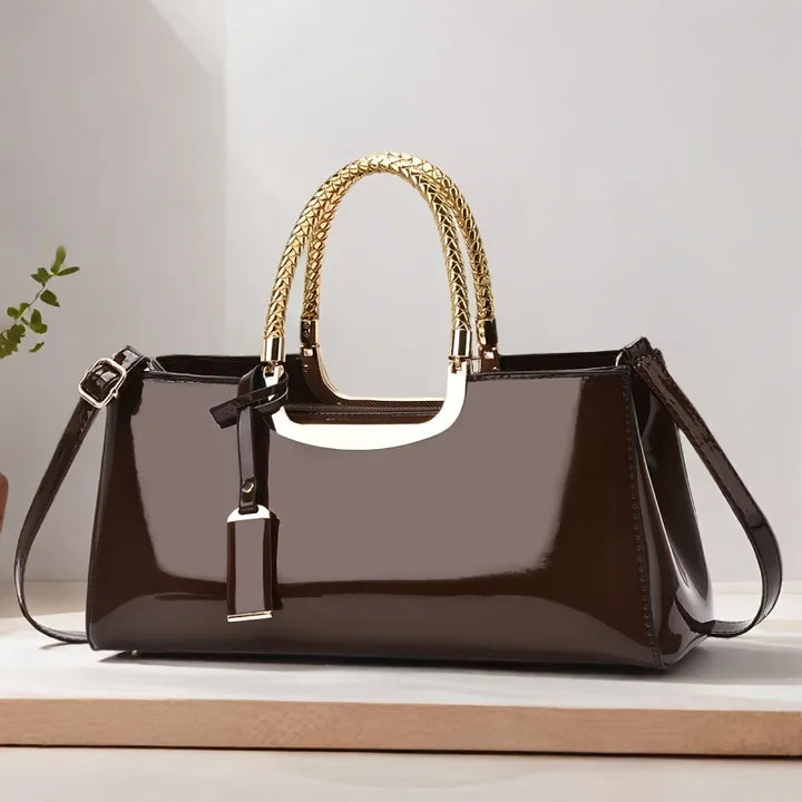 Sac à main épaule en cuir PU brillant pour femmes, pochette de mariage, sac de soirée pour les fêtes nuptiales
