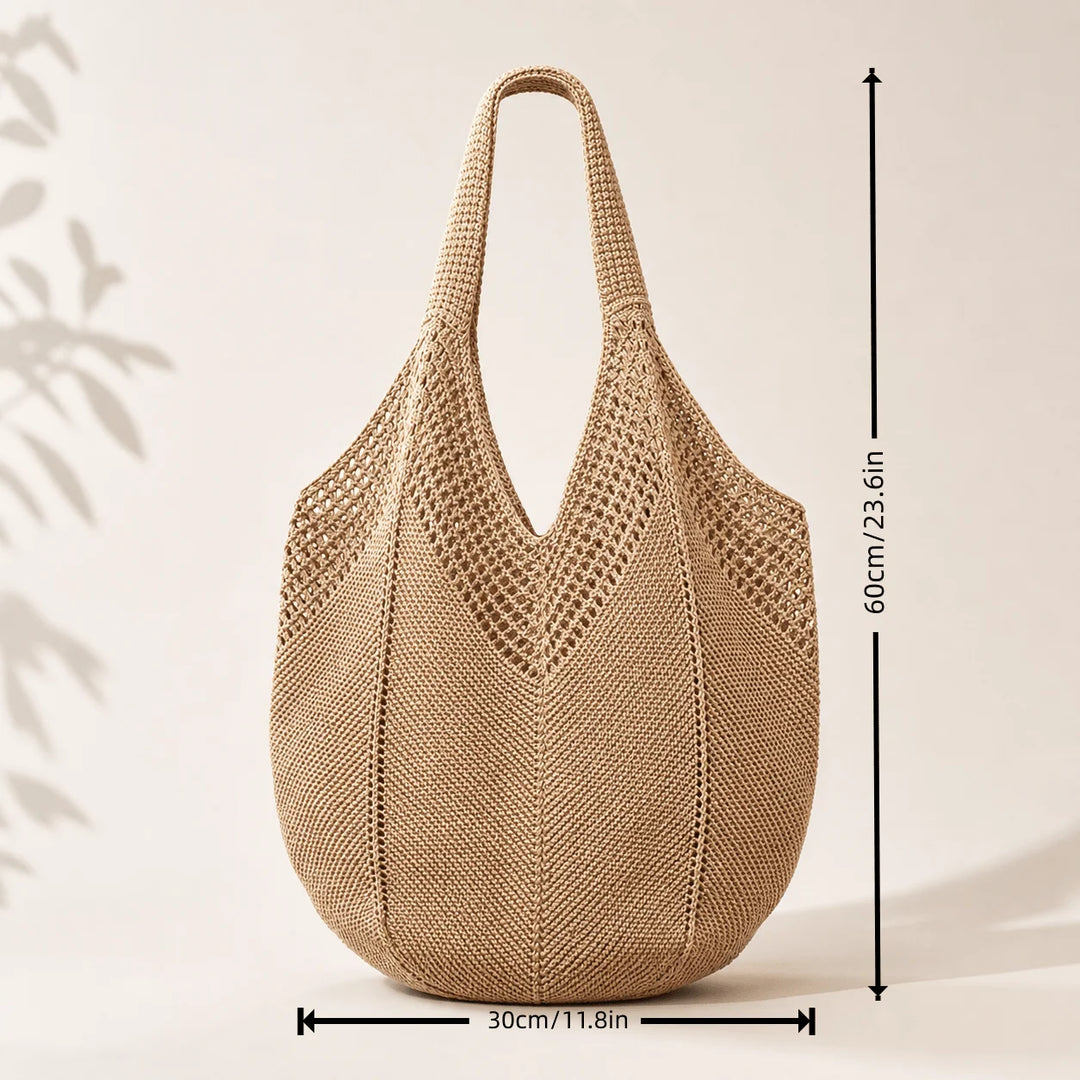 Sac fourre-tout tricoté léger à grande capacité