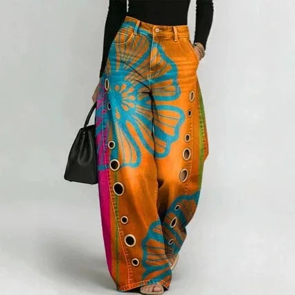 Jean large taille femme décontracté