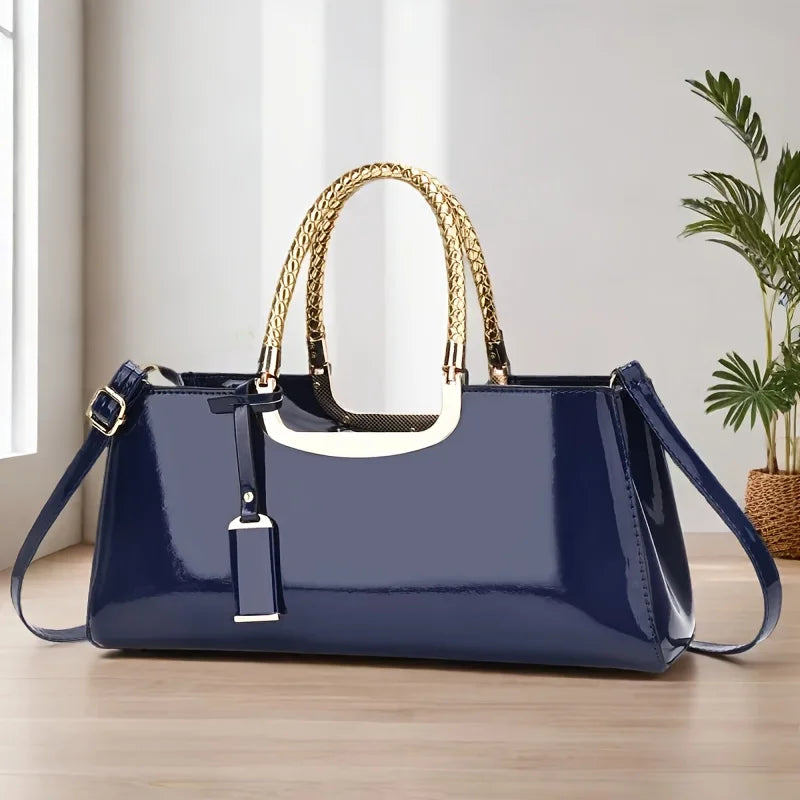 Sac à main épaule en cuir PU brillant pour femmes, pochette de mariage, sac de soirée pour les fêtes nuptiales