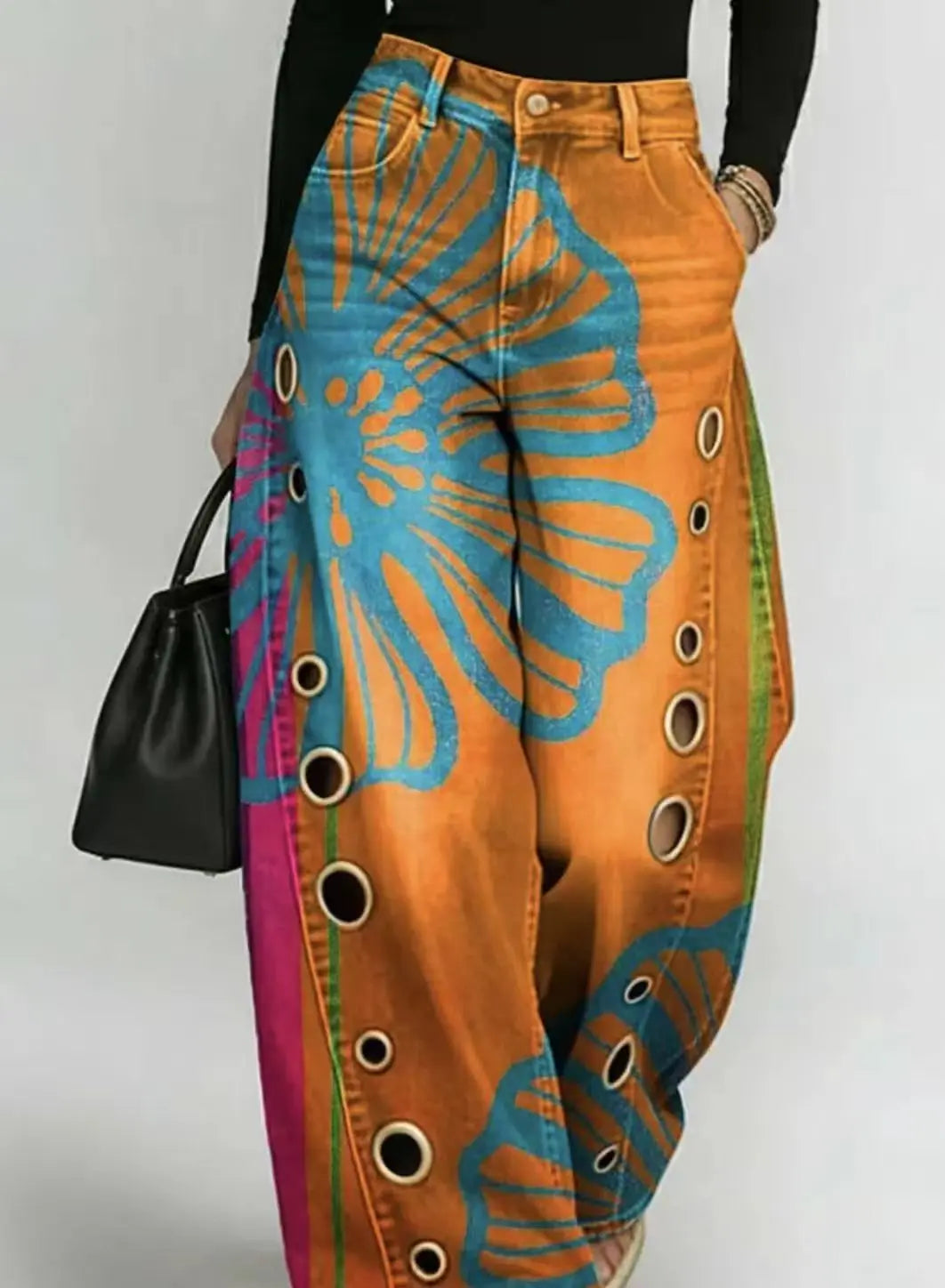 Jean large taille femme décontracté