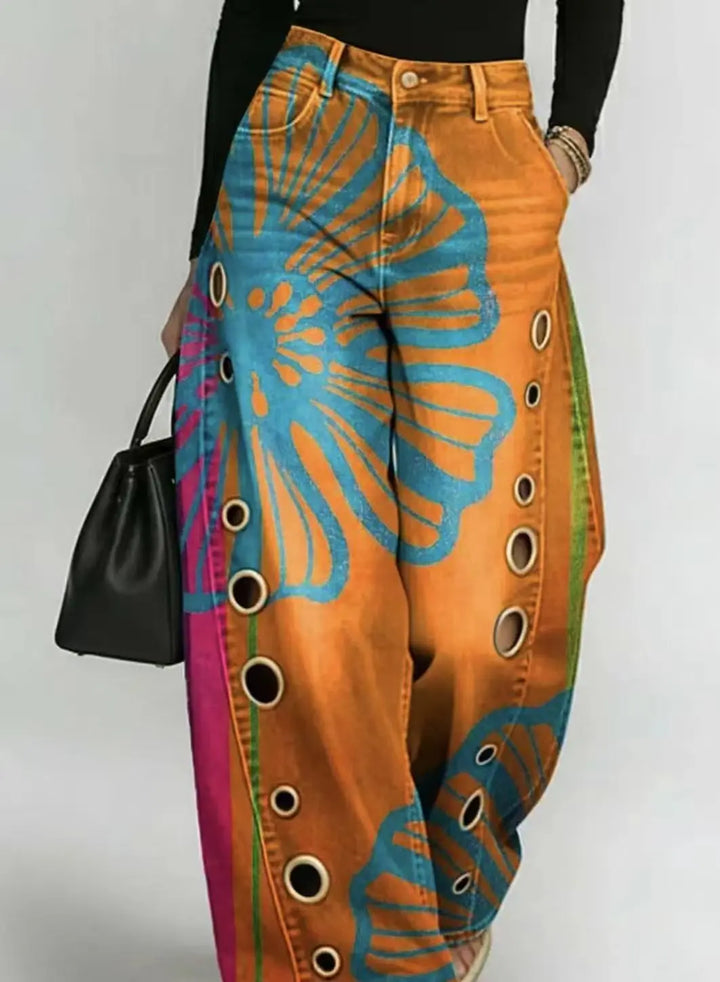 Jean large taille femme décontracté