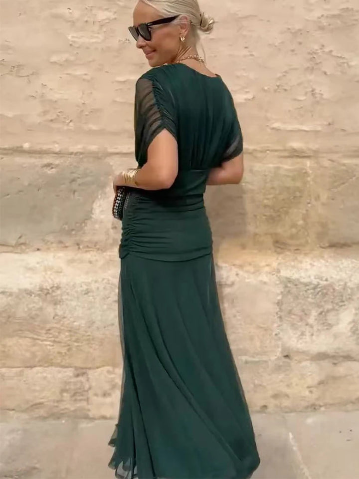 Robe Longue en Chiffon Élégante