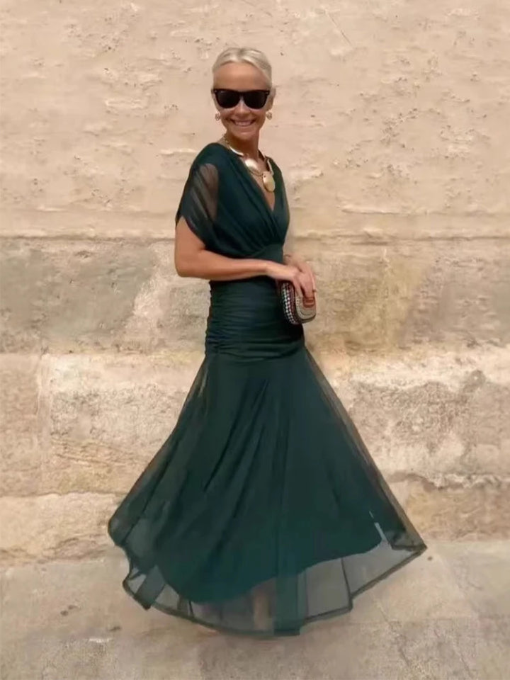 Robe Longue en Chiffon Élégante