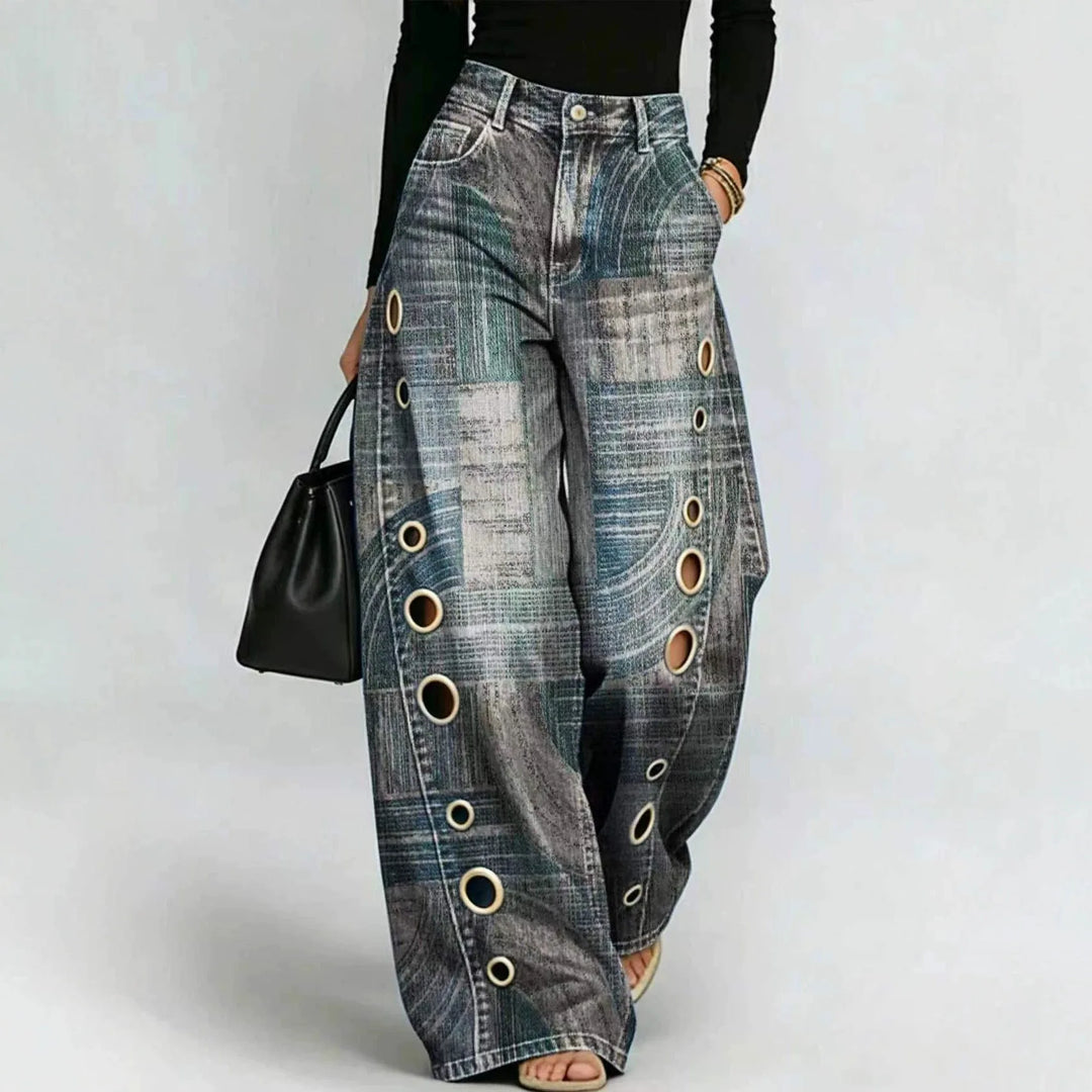 Jean large taille femme décontracté