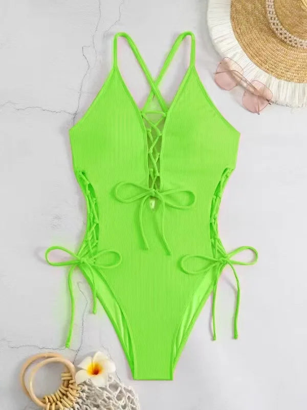 Ensemble tankini à motif floral imprimé  Maillot de bain pour fille : soutien-gorge sans bretelles à bretelles réglables et short de bain à motif floral, bikini à cordon de serrage, ensemble de plage pour femme