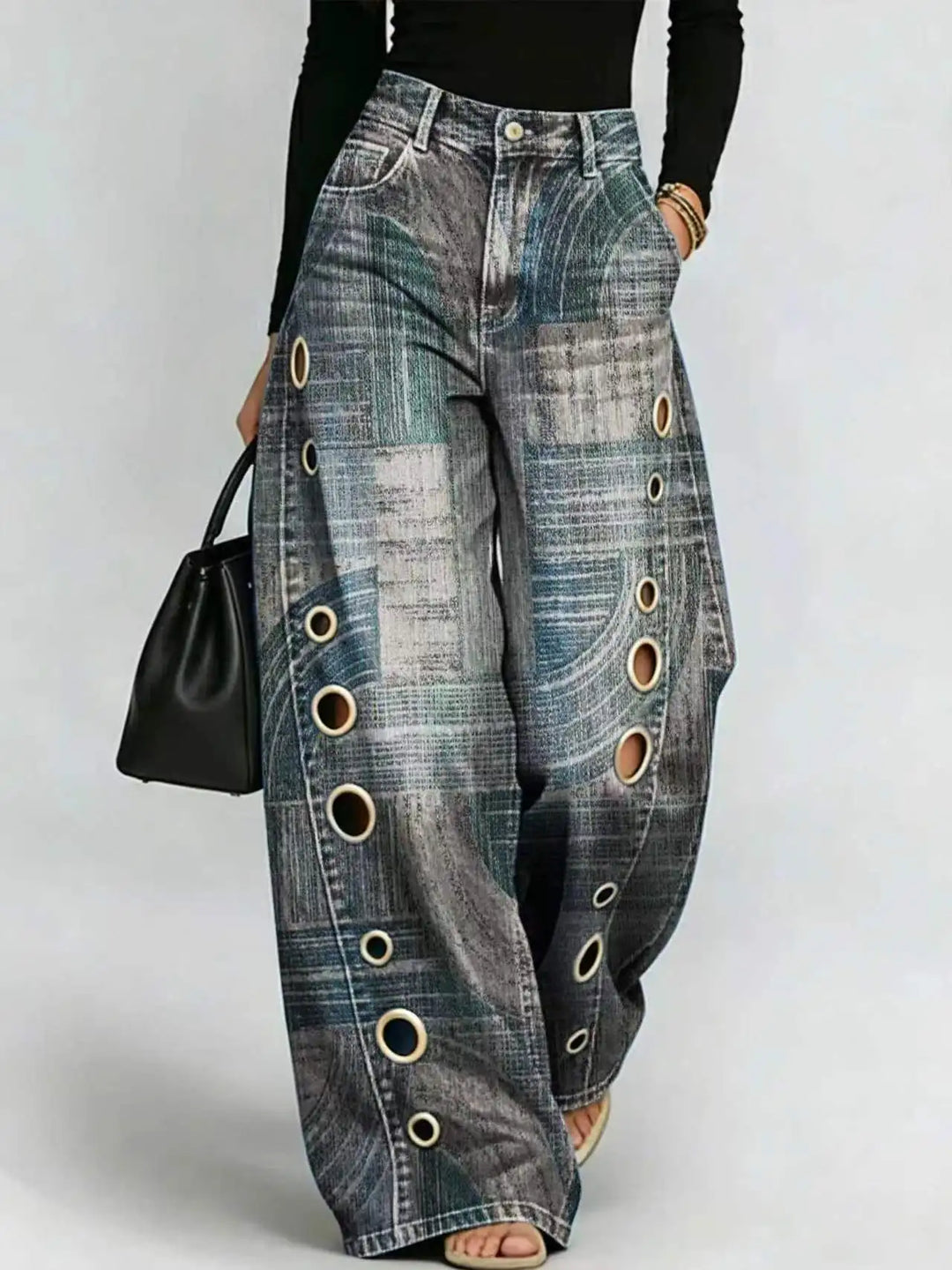 Jean large taille femme décontracté