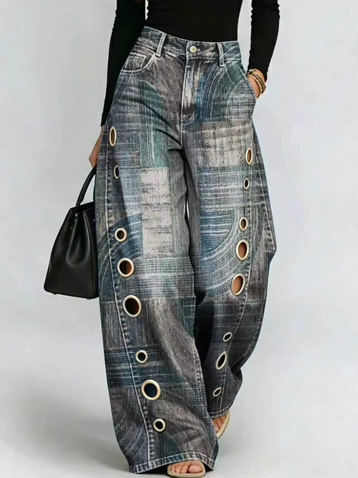 Jean large taille femme décontracté