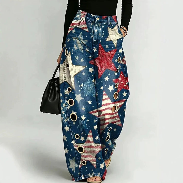 Jean large taille femme décontracté