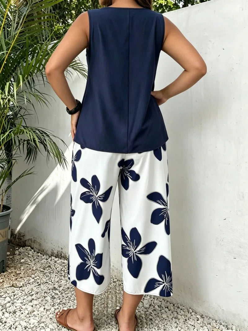 Ensembles deux pièces pour femme : tailleur-pantalon, chemisier, pantalon à jambes larges, tenues imprimées, chemise, ensemble long jusqu'au sol