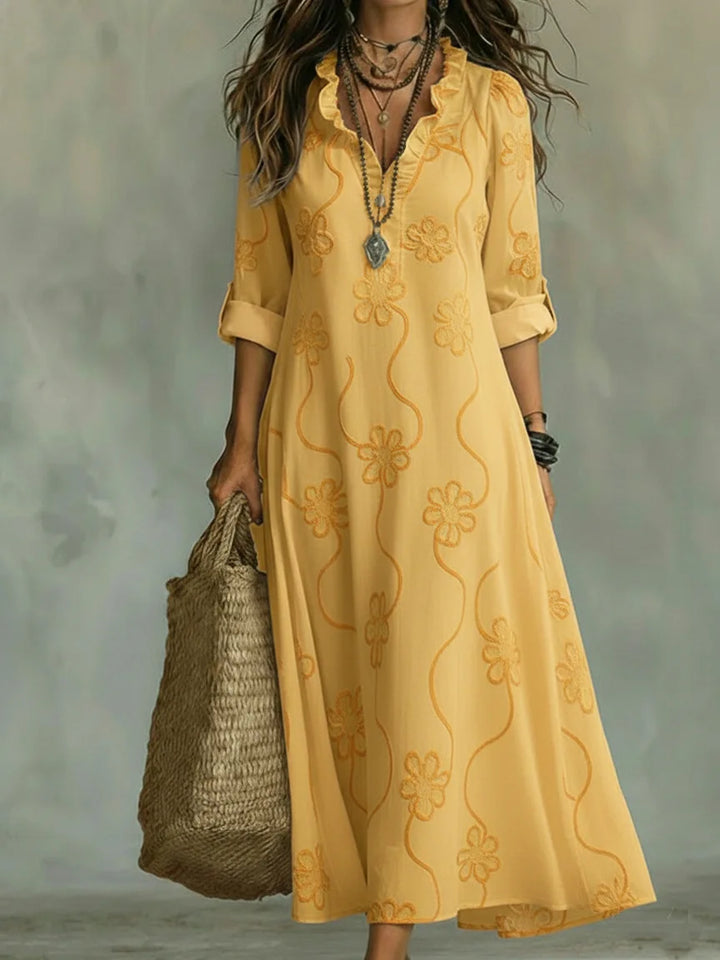 Aurevia - Robe Longue Florale d'Été