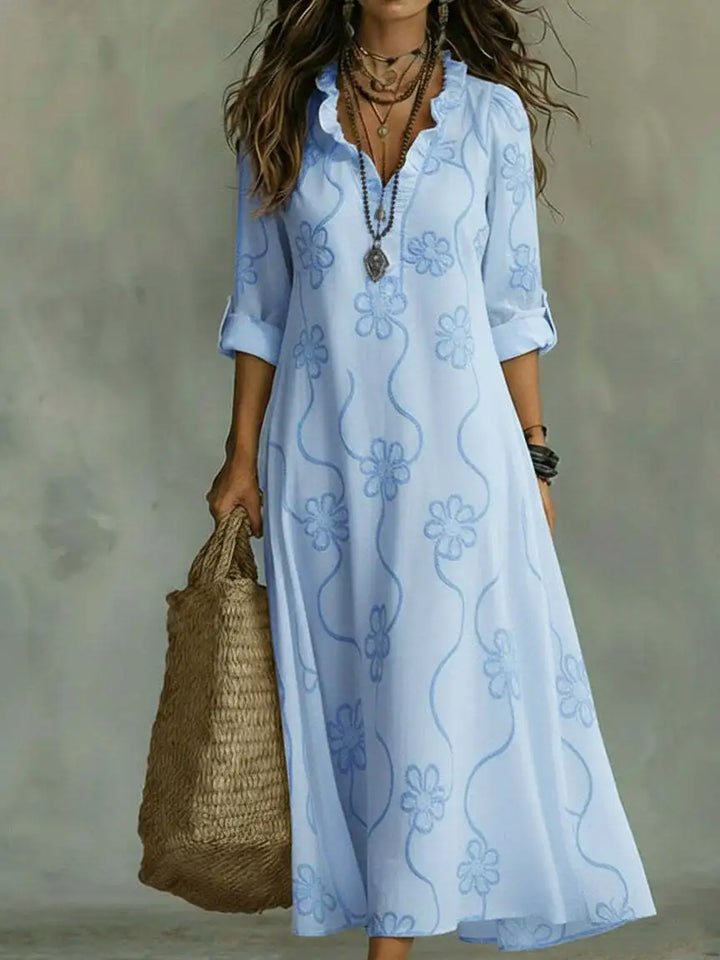 Aurevia - Robe Longue Florale d'Été