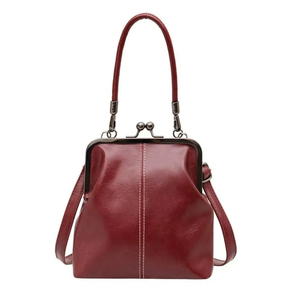 Sac à main pour femmes de style rétro, grande capacité, en cuir PU, sac à bandoulière