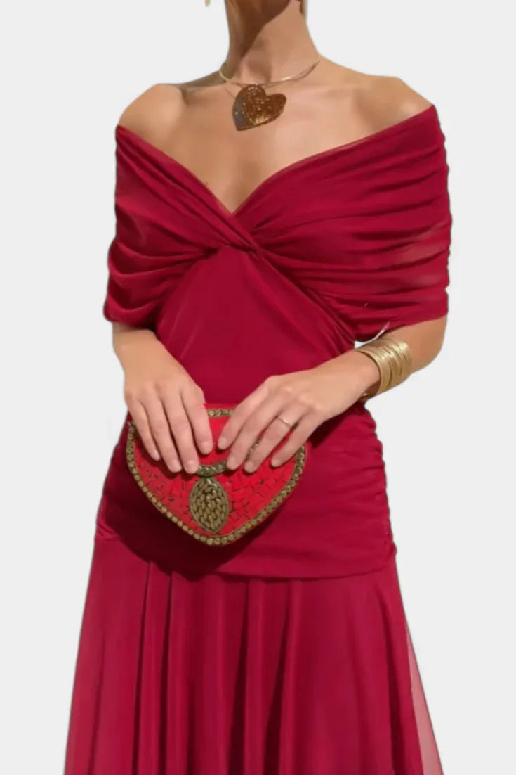 Robe Longue en Chiffon Élégante