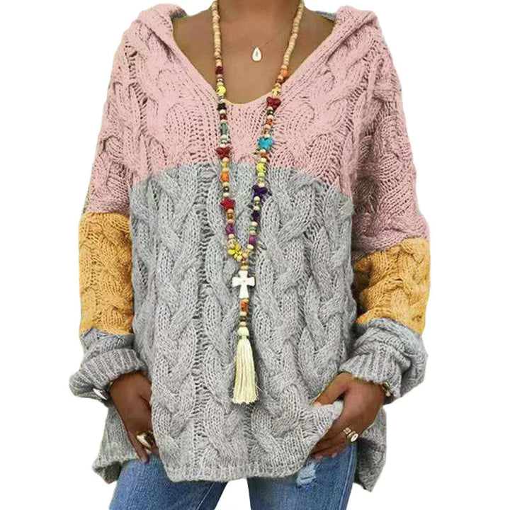 Pulls tricotés à mailles lâches et nœuds torsadés pour femme – Vêtements d'automne-hiver pour femme : sweats à capuche, pulls et manteaux