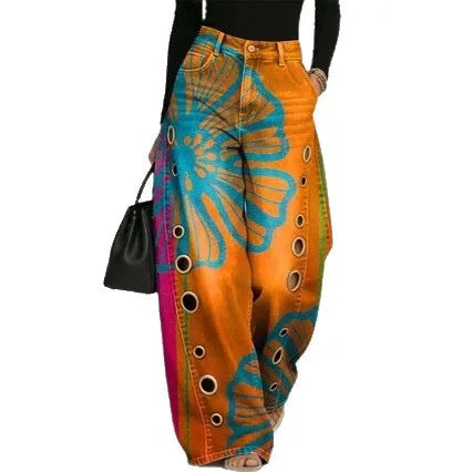 Jean large taille femme décontracté