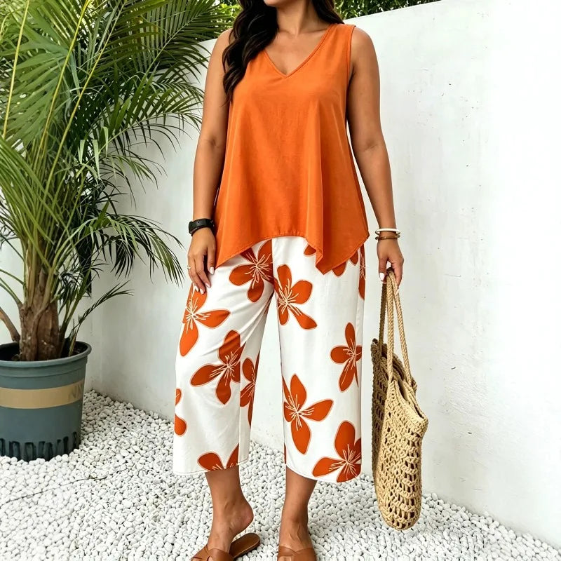 Ensembles deux pièces pour femme : tailleur-pantalon, chemisier, pantalon à jambes larges, tenues imprimées, chemise, ensemble long jusqu'au sol