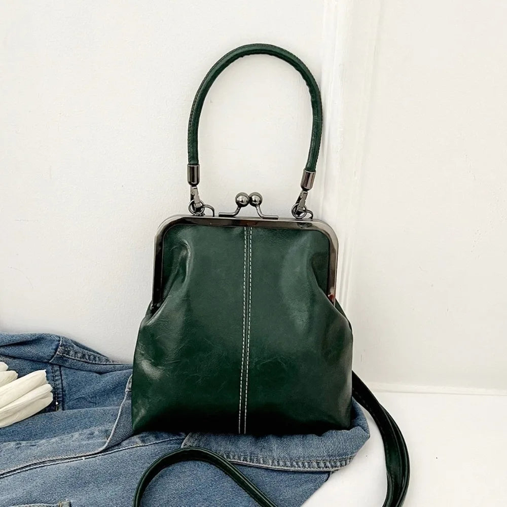 Sac à main pour femmes de style rétro, grande capacité, en cuir PU, sac à bandoulière