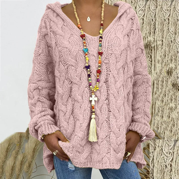 Pulls tricotés à mailles lâches et nœuds torsadés pour femme – Vêtements d'automne-hiver pour femme : sweats à capuche, pulls et manteaux