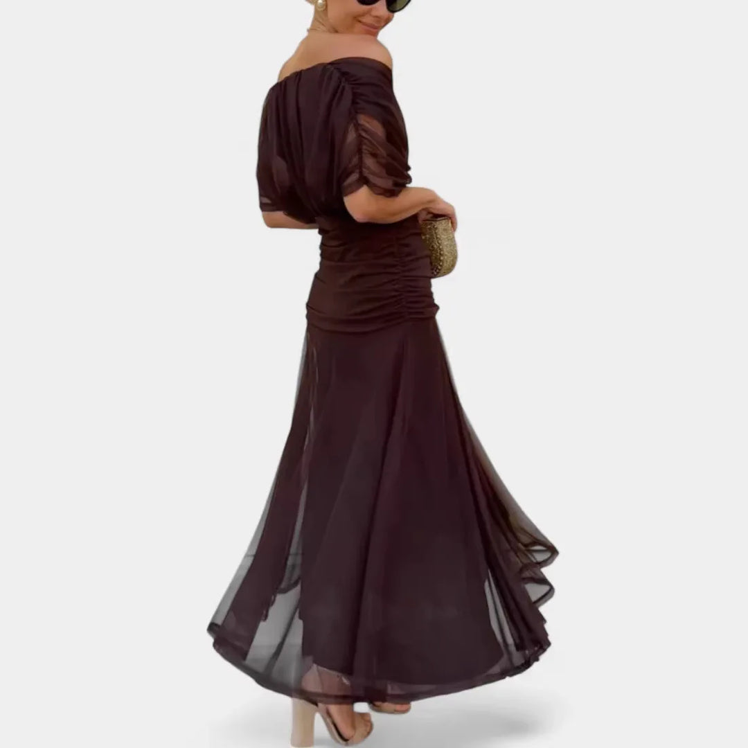 Robe Longue en Chiffon Élégante