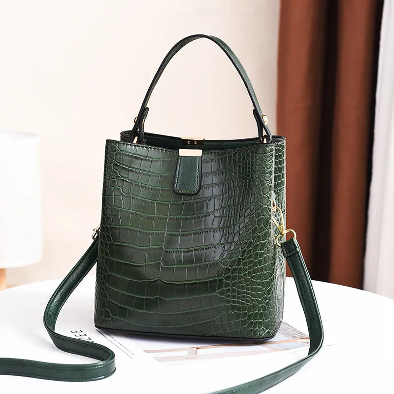 Sac à main vintage en cuir avec pierre, sac à bandoulière, sac à main mode pour femmes, grand sac à provisions