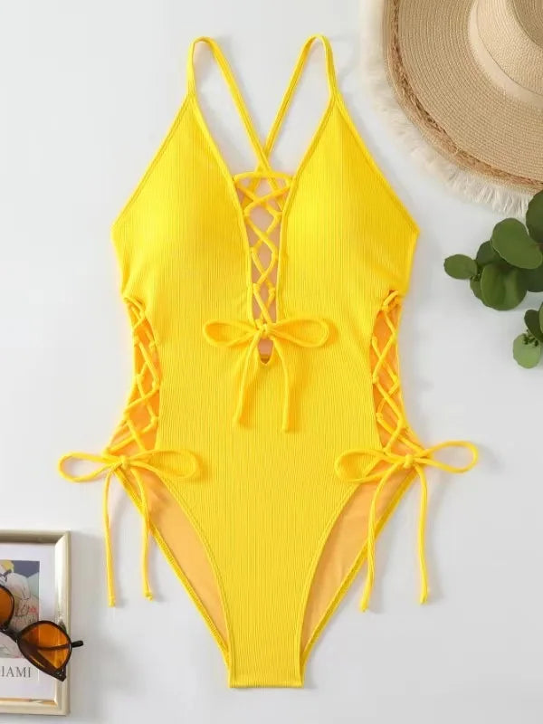 Ensemble tankini à motif floral imprimé  Maillot de bain pour fille : soutien-gorge sans bretelles à bretelles réglables et short de bain à motif floral, bikini à cordon de serrage, ensemble de plage pour femme