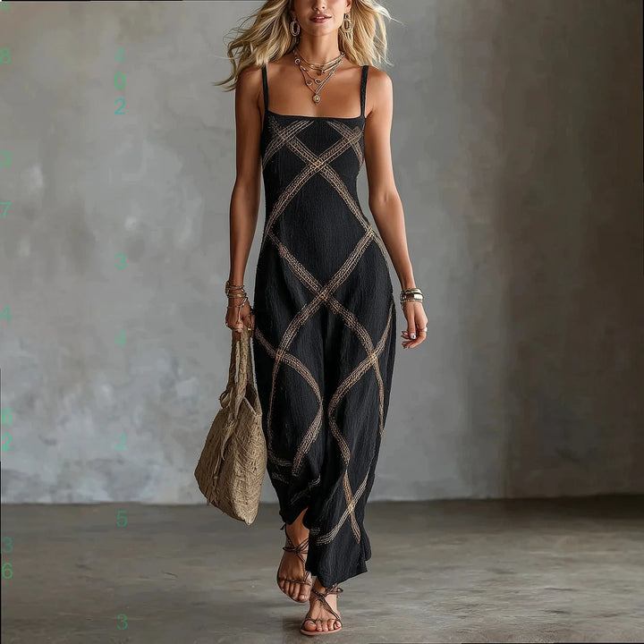 Printed Striped Solid Strapless Jumpsuit Dress Matching Set Summer Evening Dress