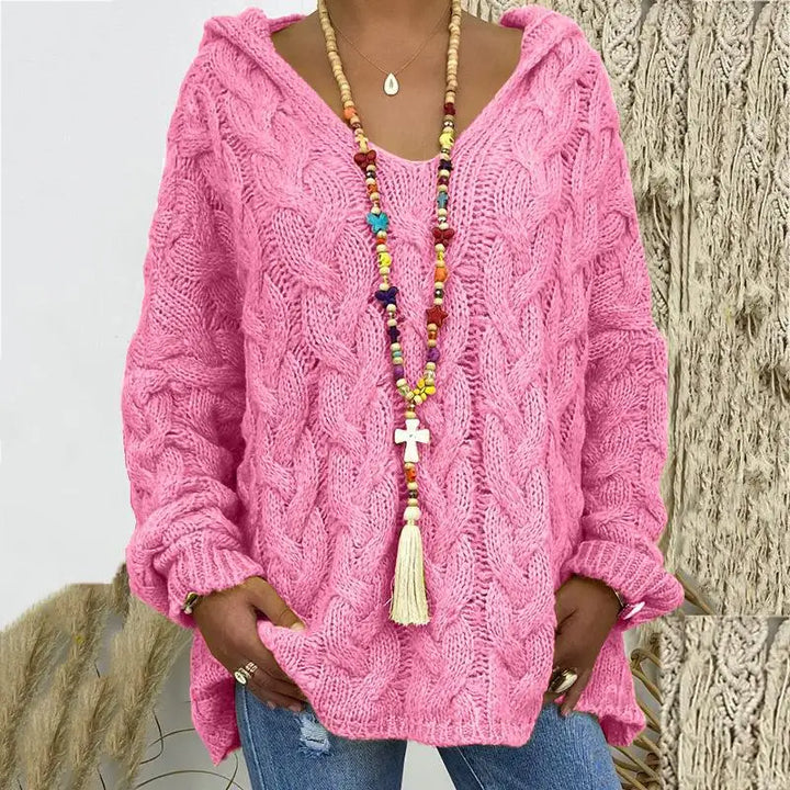 Pulls tricotés à mailles lâches et nœuds torsadés pour femme – Vêtements d'automne-hiver pour femme : sweats à capuche, pulls et manteaux