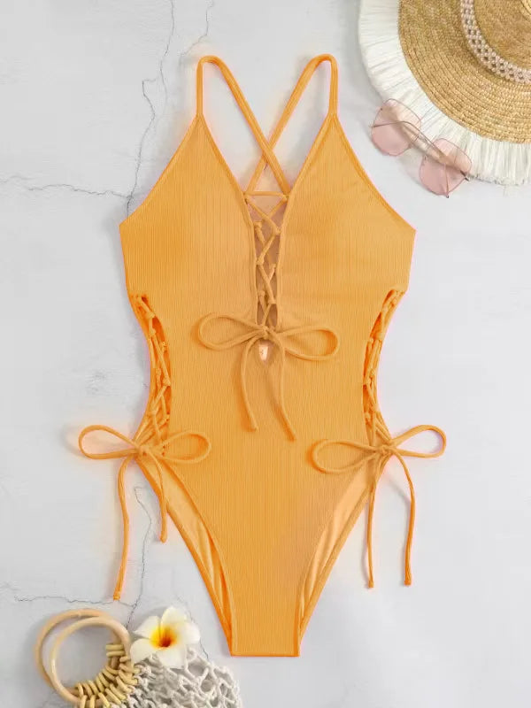 Ensemble tankini à motif floral imprimé  Maillot de bain pour fille : soutien-gorge sans bretelles à bretelles réglables et short de bain à motif floral, bikini à cordon de serrage, ensemble de plage pour femme