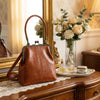 Sac à main pour femmes de style rétro, grande capacité, en cuir PU, sac à bandoulière