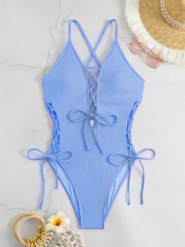 Ensemble tankini à motif floral imprimé  Maillot de bain pour fille : soutien-gorge sans bretelles à bretelles réglables et short de bain à motif floral, bikini à cordon de serrage, ensemble de plage pour femme