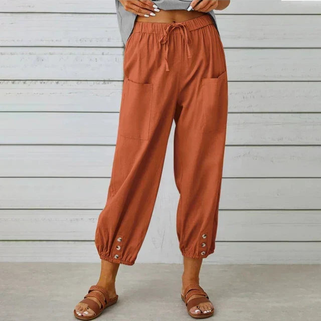 Léna | PANTALONS ÉLÉGANTS HAUTS RESPIRANTS