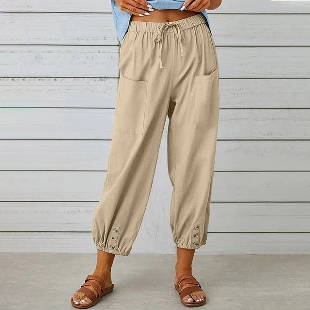Léna | PANTALONS ÉLÉGANTS HAUTS RESPIRANTS