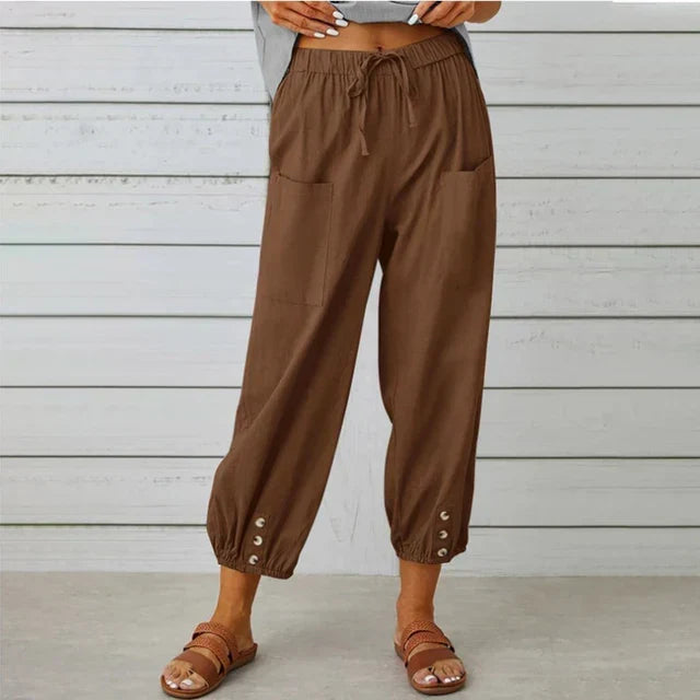 Léna | PANTALONS ÉLÉGANTS HAUTS RESPIRANTS