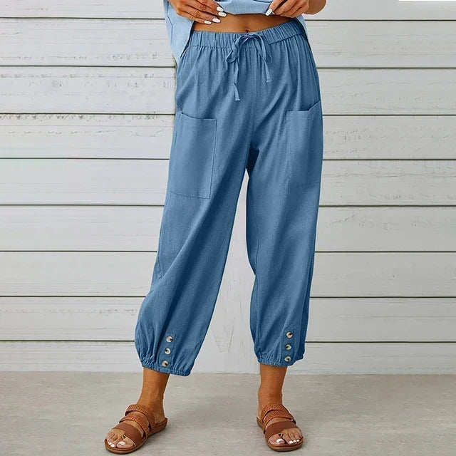 Léna | PANTALONS ÉLÉGANTS HAUTS RESPIRANTS