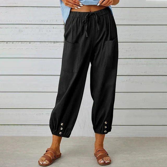 Léna | PANTALONS ÉLÉGANTS HAUTS RESPIRANTS