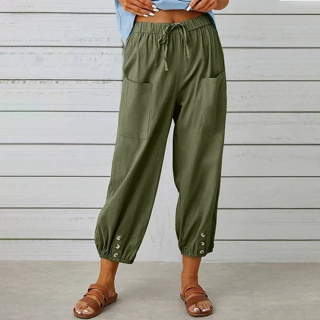 Léna | PANTALONS ÉLÉGANTS HAUTS RESPIRANTS