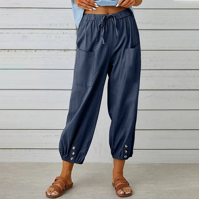 Léna | PANTALONS ÉLÉGANTS HAUTS RESPIRANTS