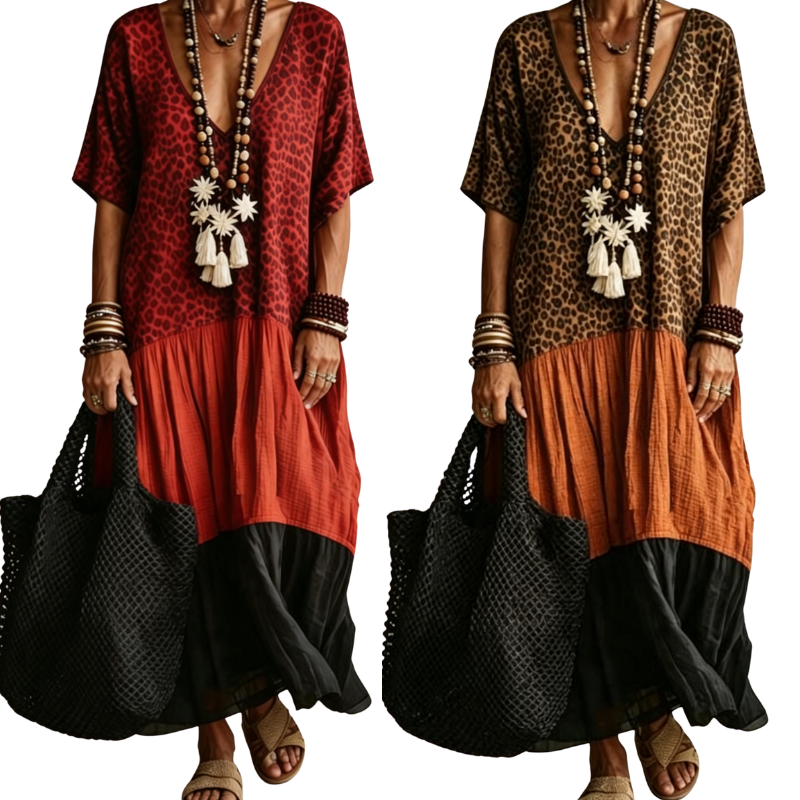Robe bohémienne élégante et longue pour femmes