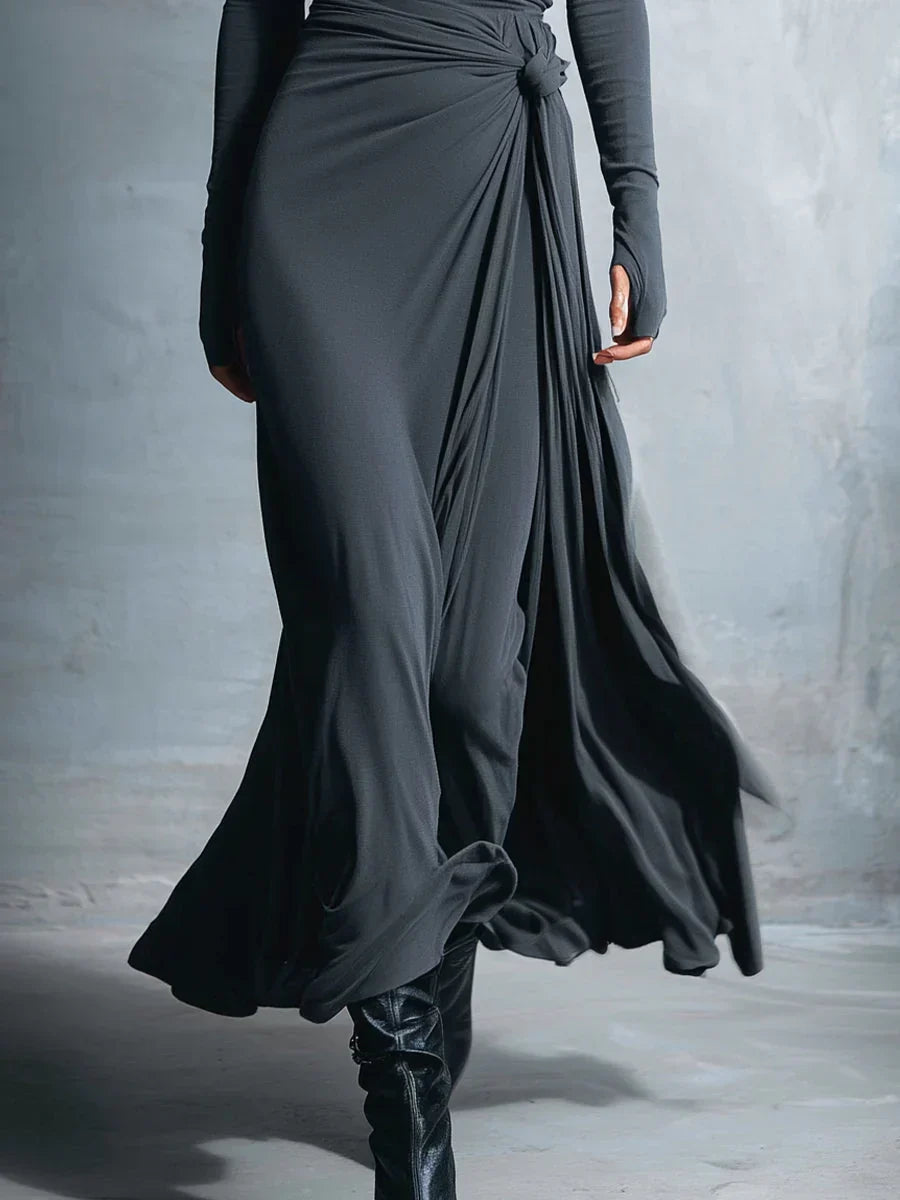 Naiara ❘ Robe maxi avec nœud latéral