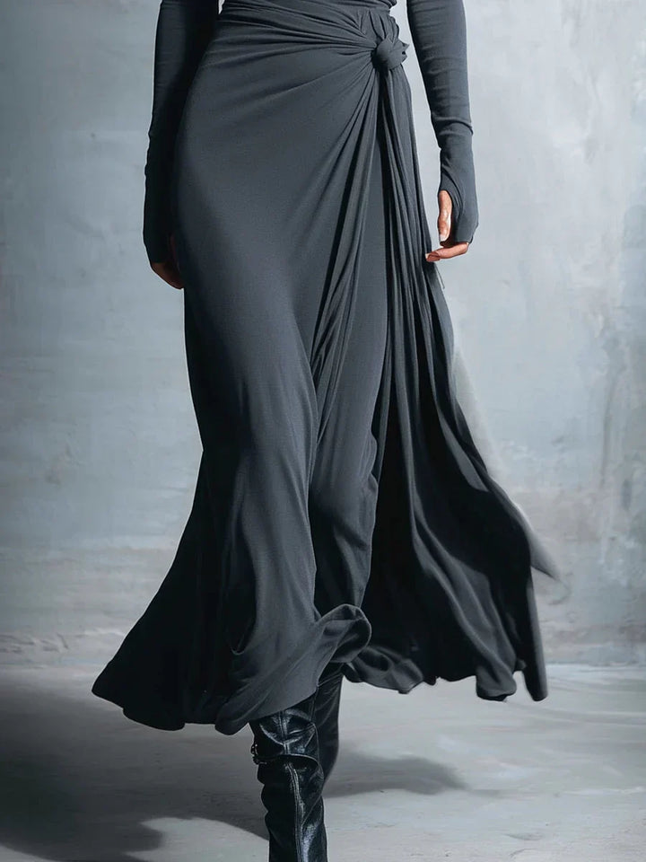 Naiara ❘ Robe maxi avec nœud latéral