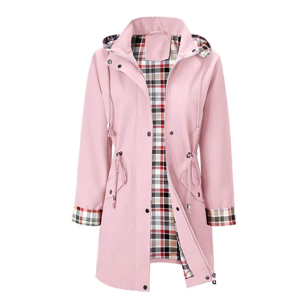 Carlotta Veste de Pluie 3-en-1 – Imperméable avec Capuche Amovible